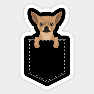 Funny Chihuahua in Your Pocket for Dogs Lovers Sticker